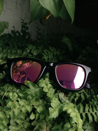 Pink Mirrored Medium Wayfarers Without