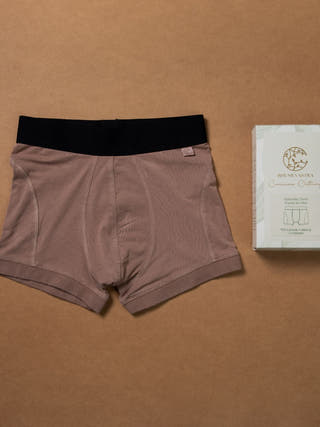 Mens Trunks - Brrown - Anti-Bacterial Organic Cotton Plant-Dyed Trunks- Pack of 1