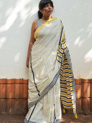 Sacada Mul Cotton Saree Mustard