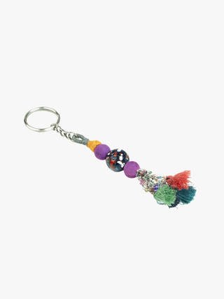 Personal AccessoriesMulticolor Patwa Thread & Bead Keychain with TasselKaladoraFlourish Planet