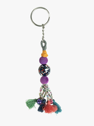 Personal AccessoriesMulticolor Patwa Thread & Bead Keychain with TasselKaladoraFlourish Planet
