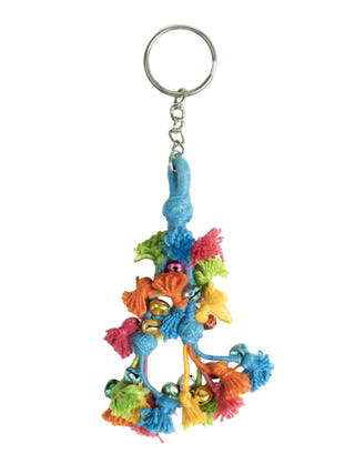 Personal AccessoriesMulticolor Patwa Thread Tassel Keychain with BeadsKaladoraFlourish Planet