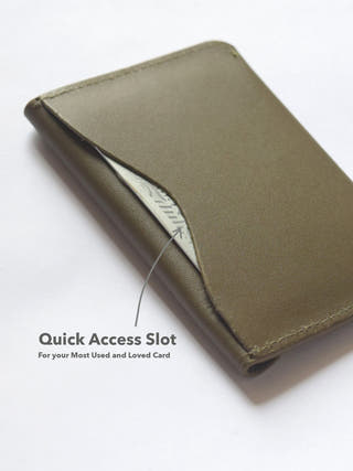 Greece Olive Flap Wallet