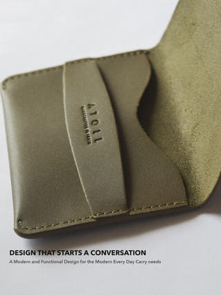 Greece Olive Flap Wallet