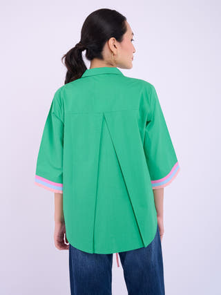 Embellished Luca Shirt | Dark Green