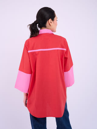 Embellished Teresa Shirt | Red