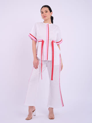 Brooke Short Sleeve Top | White