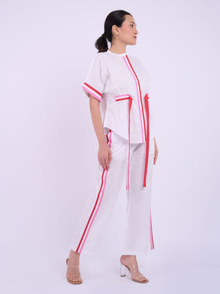 Brooke Short Sleeve Top | White