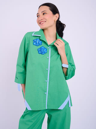 Alora Shirt |Dark Green