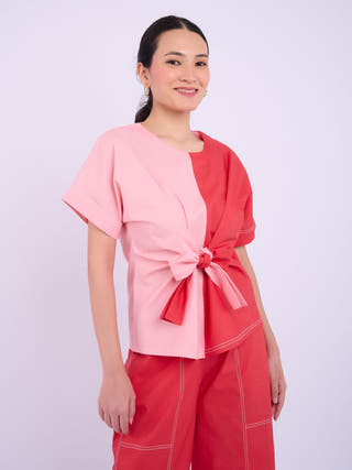 Nadine Set | Red & Light Pink