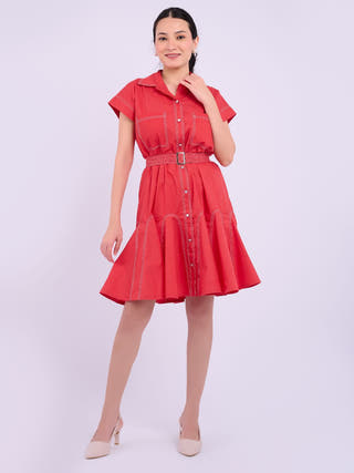 Sasha Dress | Berry Red