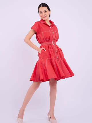Sasha Dress | Berry Red