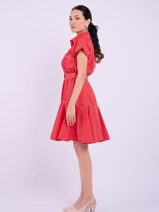 Sasha Dress | Berry Red