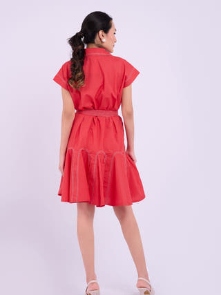 Sasha Dress | Berry Red
