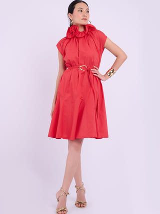 Rose Dress | Berry Red