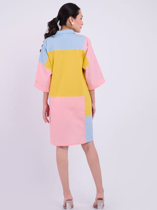Zoe Colourblock | Blue and Yellow