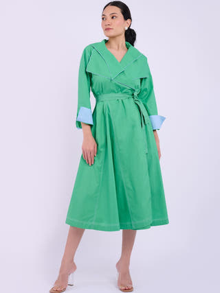 Julia Wrap Dress | Dark Green