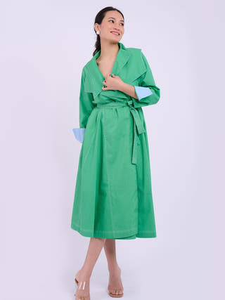 Julia Wrap Dress | Dark Green