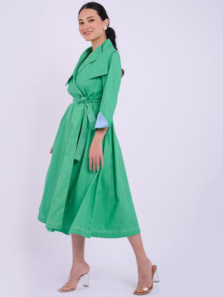 Julia Wrap Dress | Dark Green