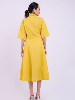 Embellished Cortez Dress | Yellow