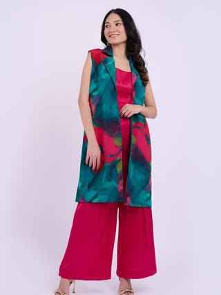 Teddi Crepe Set | Abstract Green