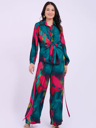 Skylar Crepe Set | Abstract Green