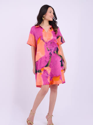 Aria Dress | Abstract Purple