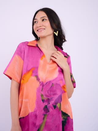 Aria Dress | Abstract Purple