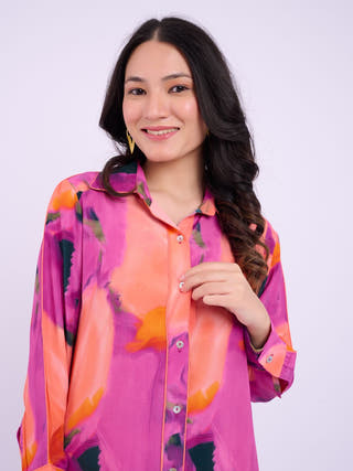 Zora Dress | Abstract Purple