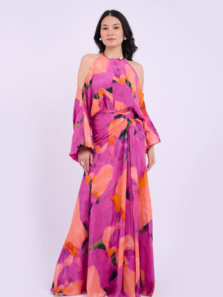 Elin Crepe Set | Abstract Purple