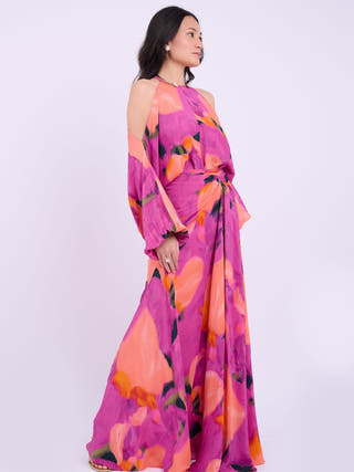 Elin Crepe Set | Abstract Purple