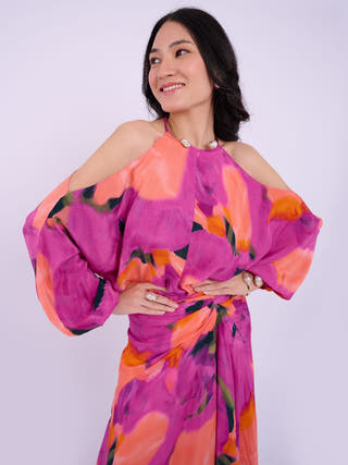 Elin Crepe Set | Abstract Purple