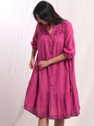 Orchid Flared Dress Earth Route