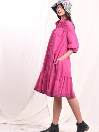 Orchid Flared Dress Earth Route