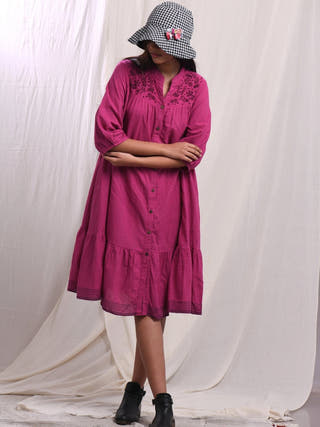 Orchid Flared Dress Earth Route