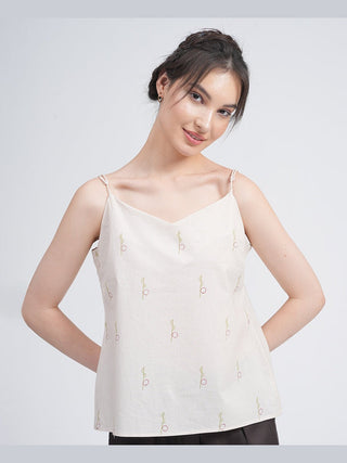 Organic Cotton Block Printed Slip Top with Trousers Co-ords Set Saltpetre