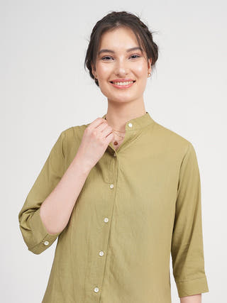 Organic Cotton Dianne Shirt with Trousers Co-ords Set Saltpetre