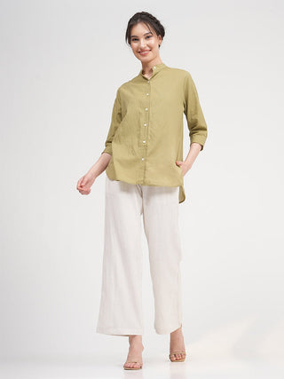 Organic Cotton Dianne Shirt with Trousers Co-ords Set Saltpetre