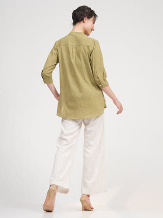 Organic Cotton Dianne Shirt with Trousers Co-ords Set Saltpetre