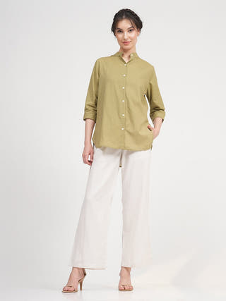 Organic Cotton Dianne Shirt with Trousers Co-ords Set Saltpetre