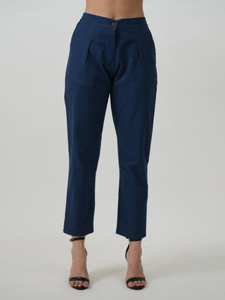 Organic Cotton Solid Jessica Shirt with Trousers Co-ord Set Saltpetre