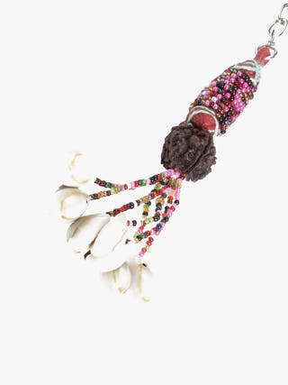 Personal AccessoriesPatwa Beaded Keychain with Rudraksha & Shell AccentsKaladoraFlourish Planet