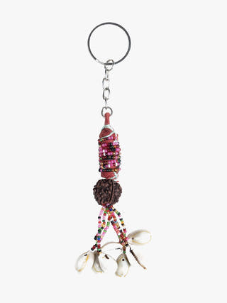 Personal AccessoriesPatwa Beaded Keychain with Rudraksha & Shell AccentsKaladoraFlourish Planet
