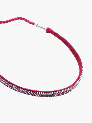 NecklacePink Patwa Thread Choker with Metallic DetailingKaladoraFlourish Planet