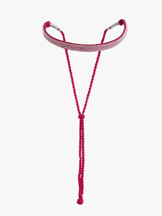 NecklacePink Patwa Thread Choker with Metallic DetailingKaladoraFlourish Planet