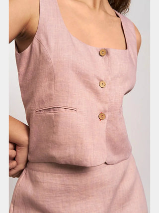 Sakura Beige Vest Something Sustainable