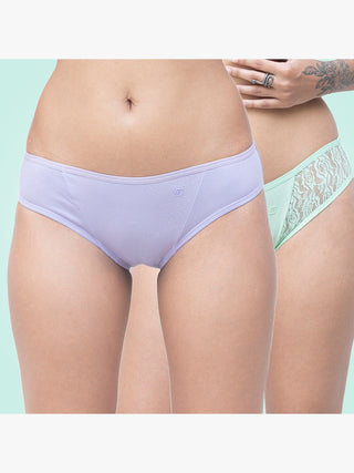Everyday Undies Lavender & Greenfig Organic (Bikini) - Set of 2 SochGreen