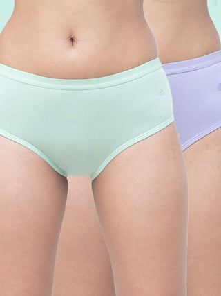 Organic Everyday Undies Lavender & Greenfig Hipster - Set of 2 SochGreen