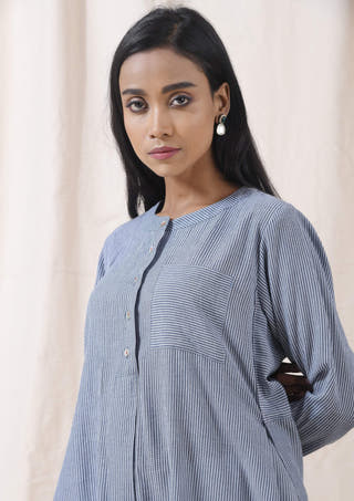 Slit Flap Striped Top