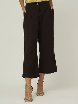 Solid Kimono Top with Wide Leg Pants Co-ord Set Saltpetre